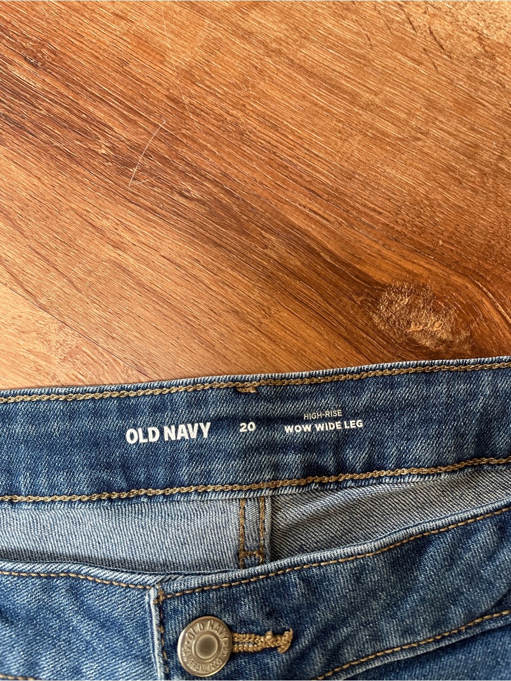 Old Navy Womens High Rise Wide Leg Jeans Blue Size 20 Wow Stretchy - Picture 4 of 7